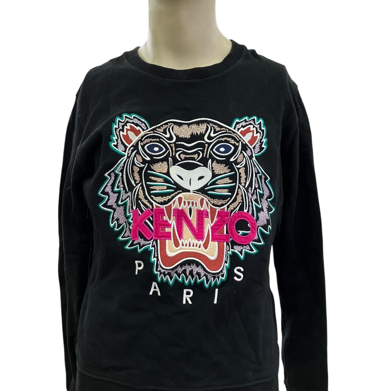 186000 KENZOケンゾー タイガー刺繍ブラックトレーナー XL - メルカリ