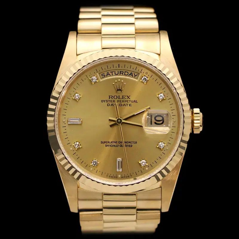 ROLEX 18238 デイデイト 金無垢 ダイヤ 10P 36mm - メルカリ