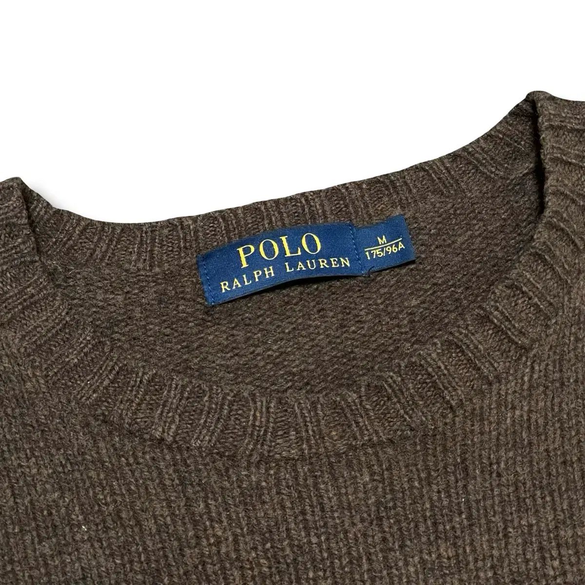 M ポロ ラルフローレン ブラウン ウール アンゴラ ニット セーター