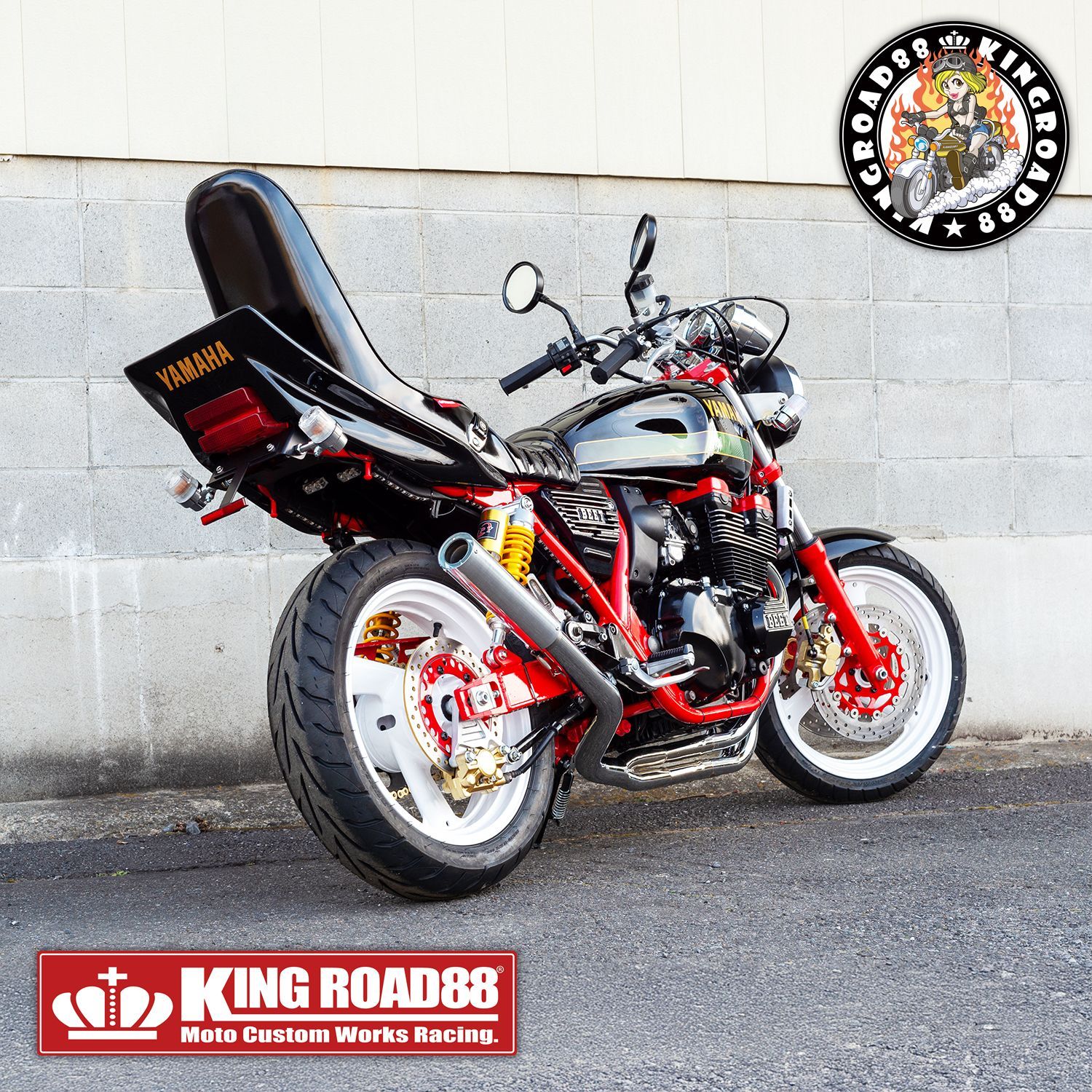 xjr400 4HM 3段シート 楽天市場】ヤマハ XJR400 前期 4HM KingRoad88 3段シート エナメル