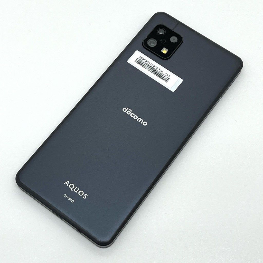 美品】AQUOS sense6 SH-54B docomo SIMフリー 64GB／4GB ブラック 白