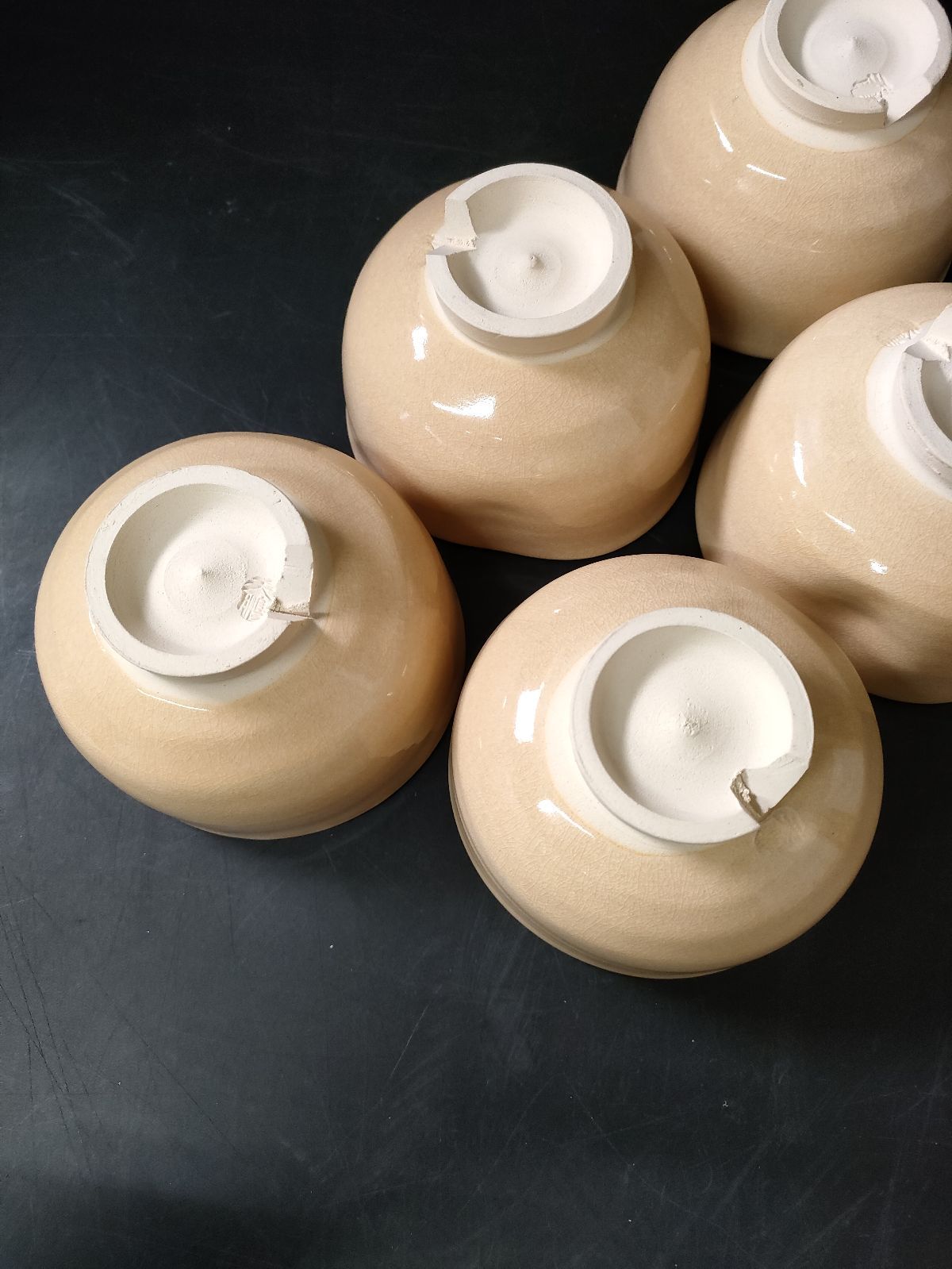 F8-01/萩焼/天鵬山窯造/萩焼向付5客/共箱/骨董/萩焼/数茶碗/小鉢/小皿