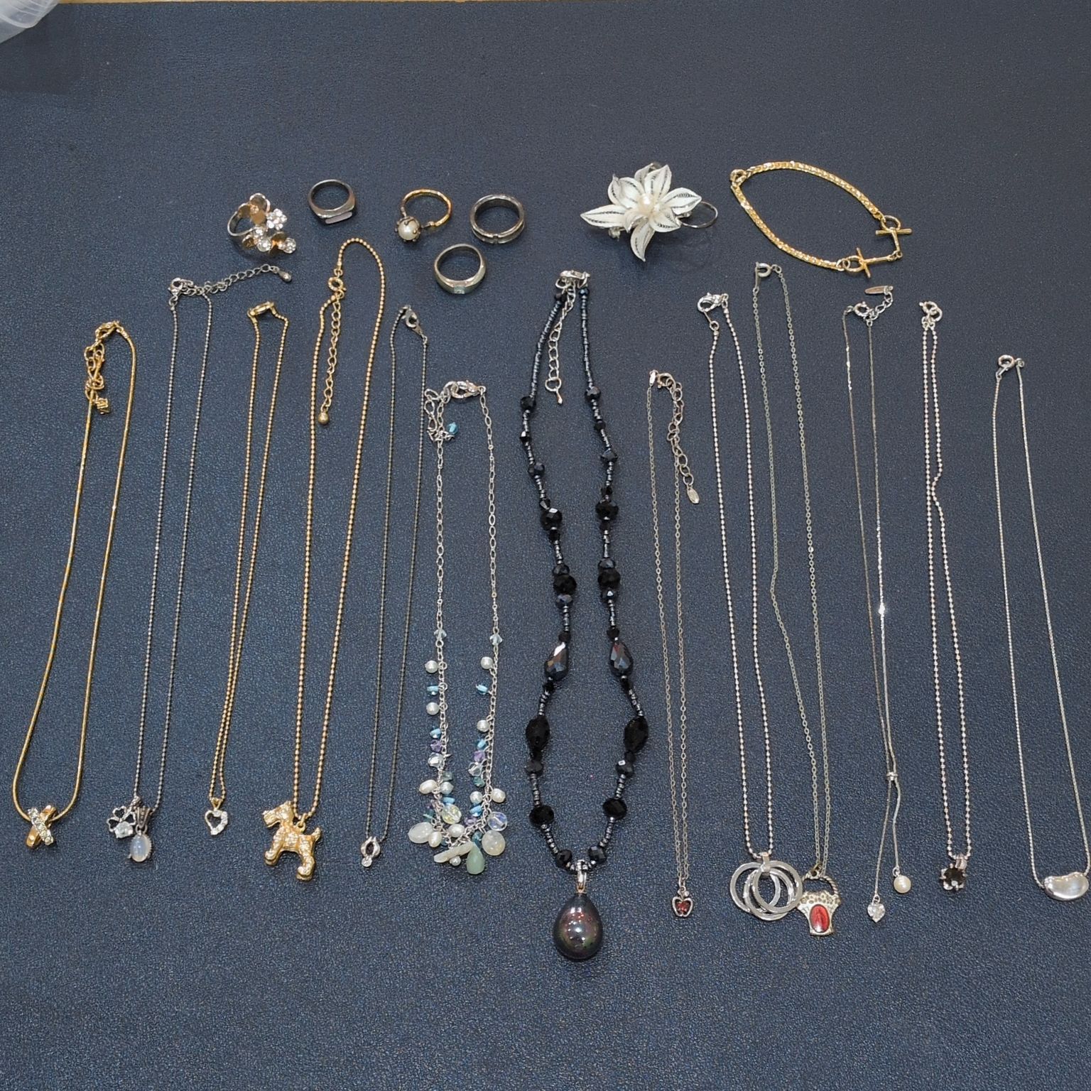 遺品整理 ジュエリーセット ネックレス リング ブレスレット 遺品整理まとめて㊽】ジュエリー 20点 SILVER 多数 ネックレス リング