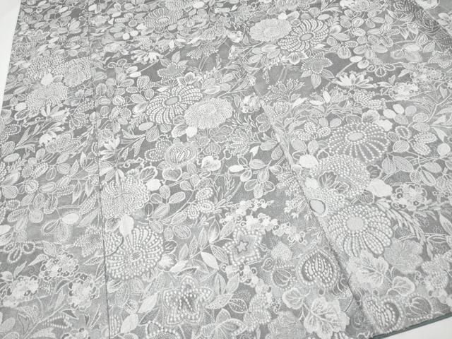 平和屋着物○極上 山岡古都・古都染人 染織美術品 薬墨染 天目織 お召