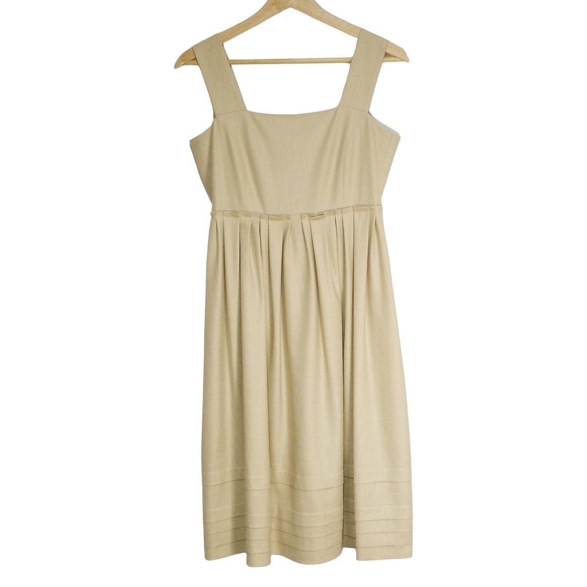 【美品】FOXEY ベージュ ワンピース 38 フォクシー38 ベージュワンピース