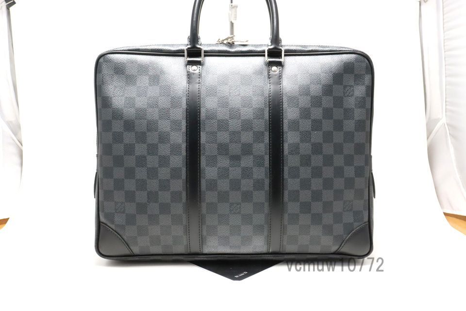 □LOUIS VUITTON ダミエグラフィット PDV レザー ビジネスバッグ