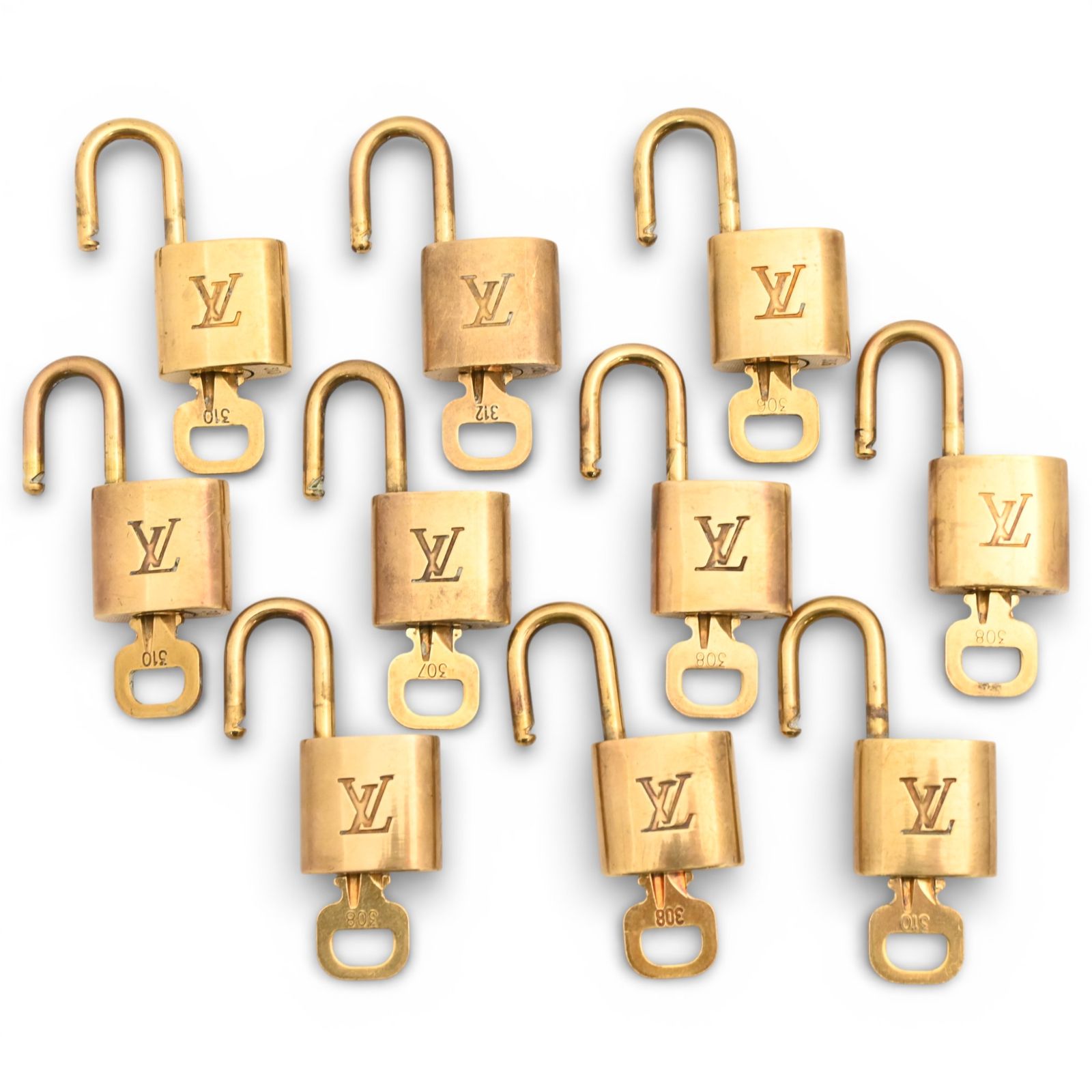 ルイヴィトン カデナ 10点セット パドロック 南京錠 鍵付き Bランク