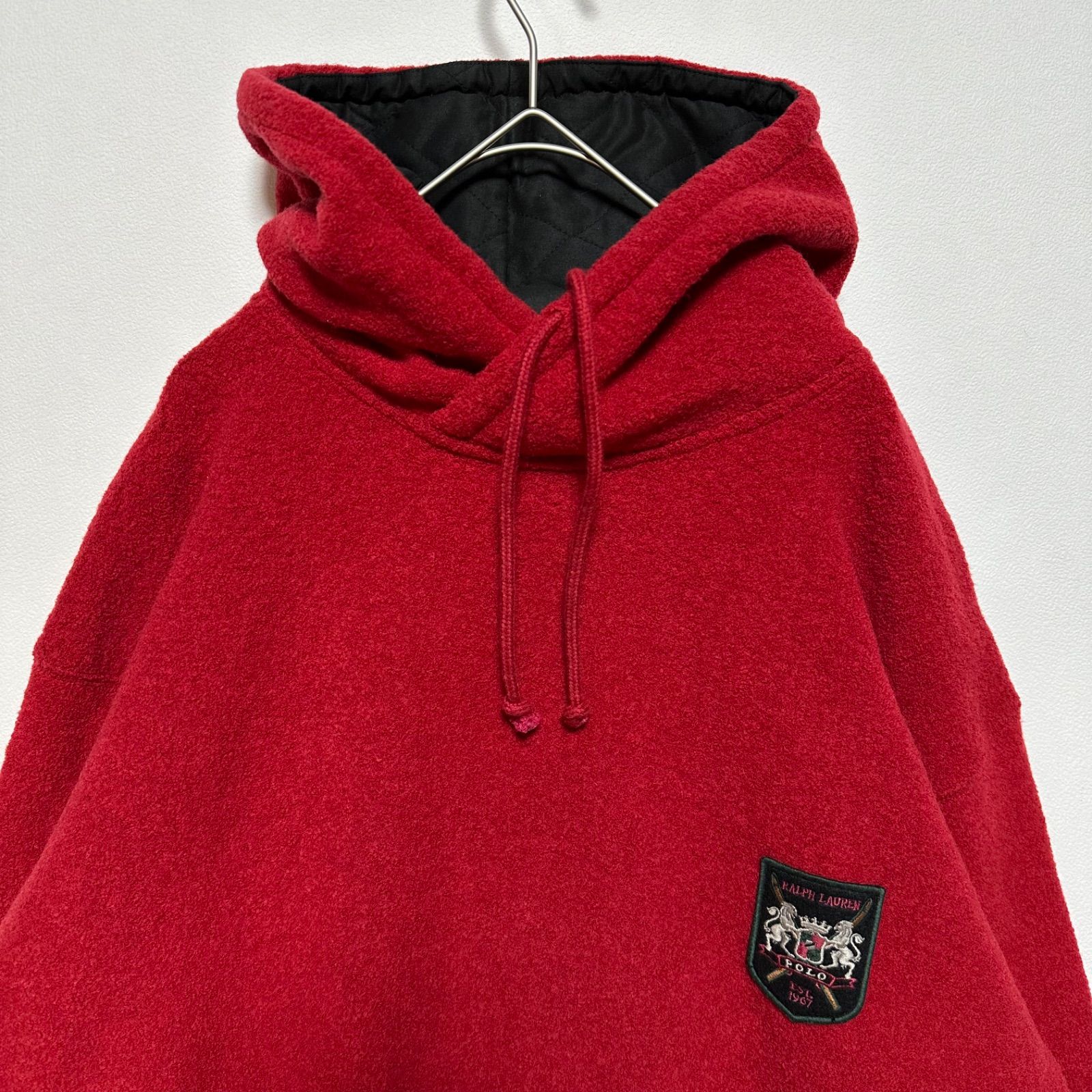 Polo by Ralph Lauren ヴィンテージ フーデッド ウールジャケット 赤 L 