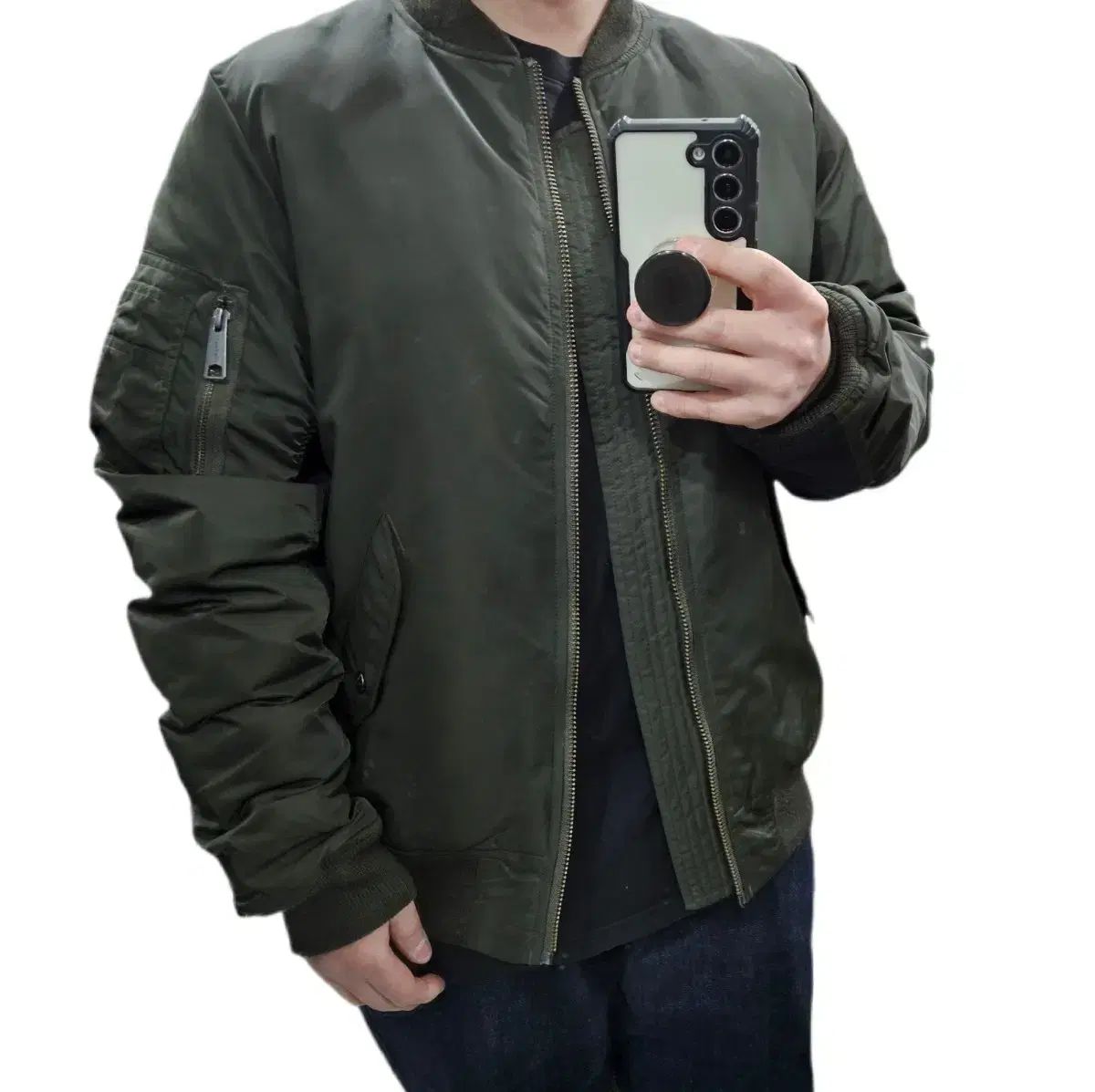 M 100 Carhartt カーハート WIP MA-1 ブルゾン (ジッパーx) - メルカリ