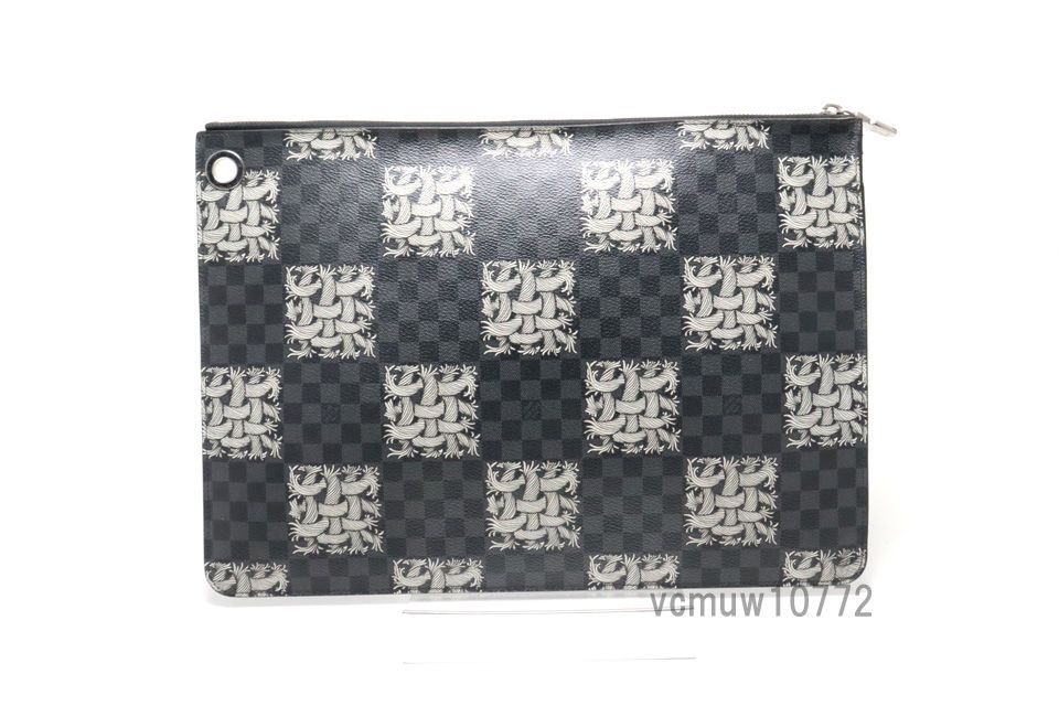 □LOUIS VUITTON ダミエグラフィット ポシェットジュールGM