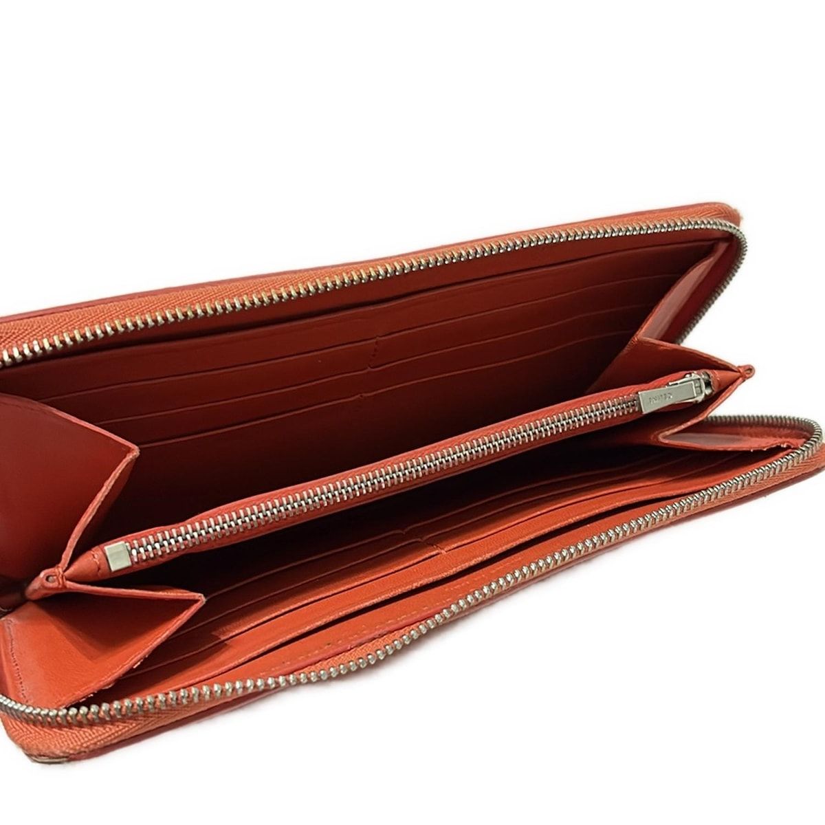 CELINE(セリーヌ) 長財布 - オレンジ ラウンドファスナー レザー