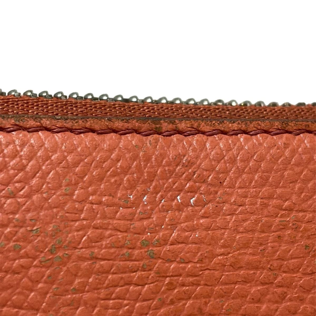 CELINE(セリーヌ) 長財布 - オレンジ ラウンドファスナー レザー