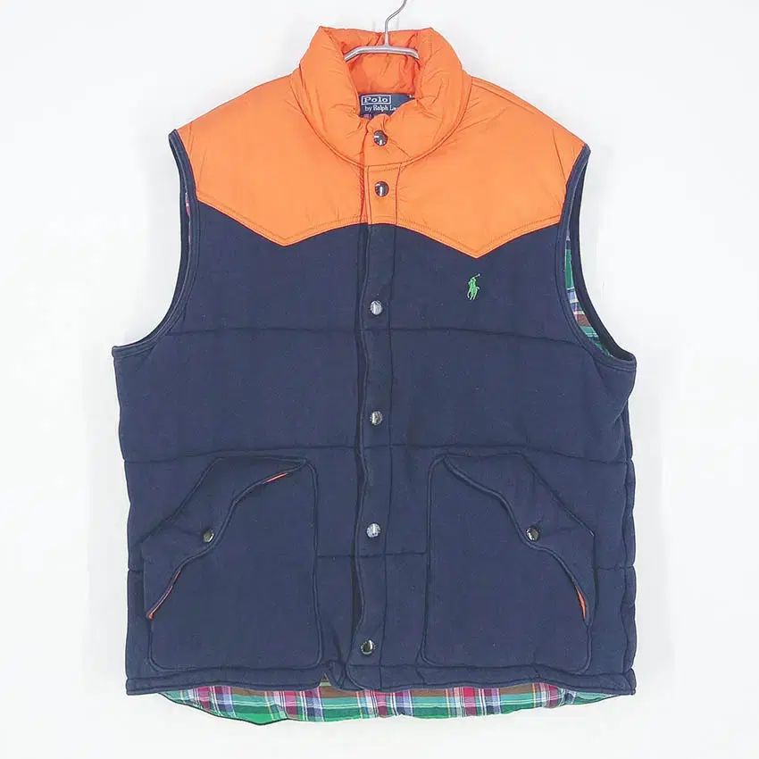 POLO RALPH LAUREN(ポロラルフローレン) メンズ ダウンベスト スナップボタン ネイビー XL (HU42512)