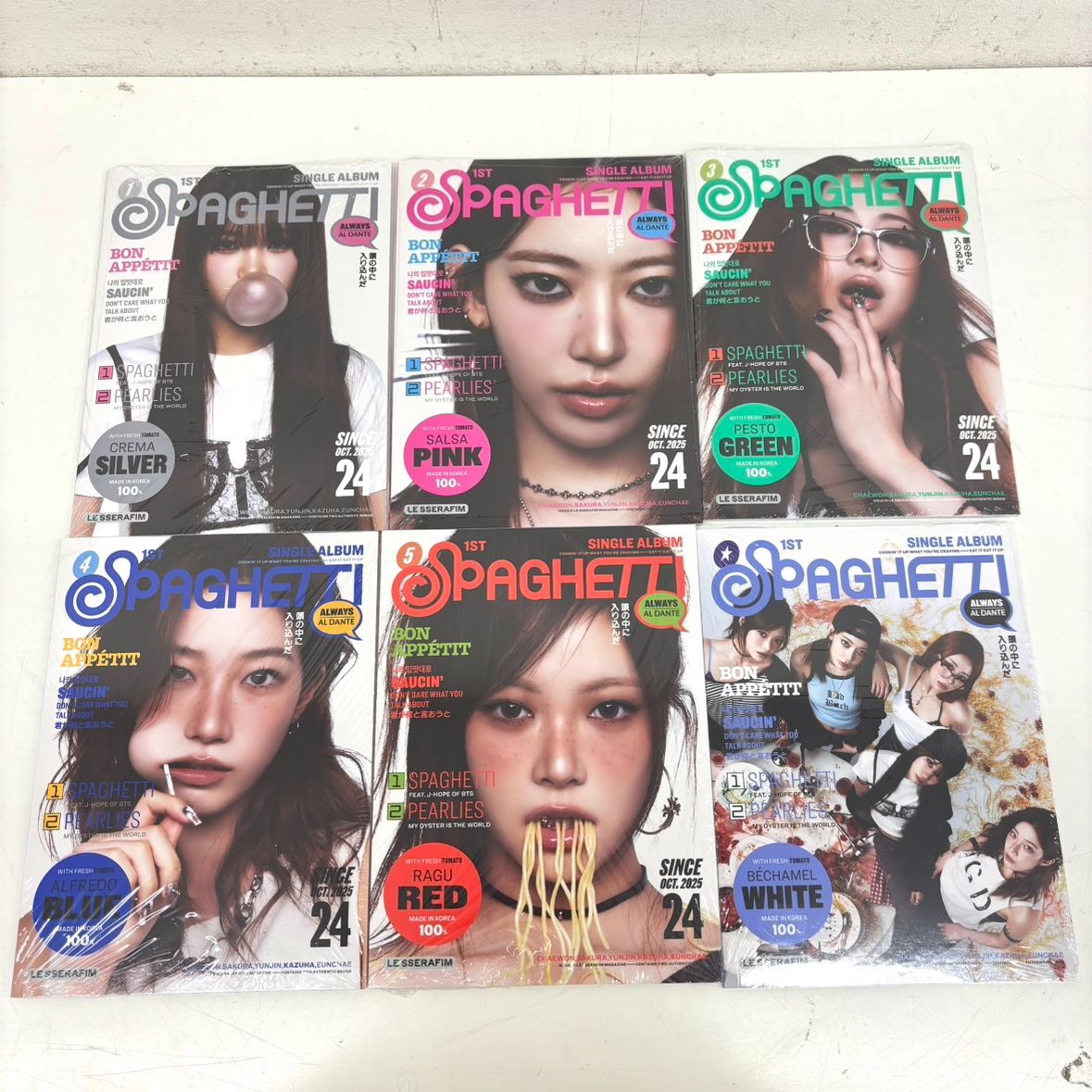 ♥品 LE SSERAFIM アルバムまとめ SPAGHETTI DIFFERENT HOT CRAZY ルセラフィム KA