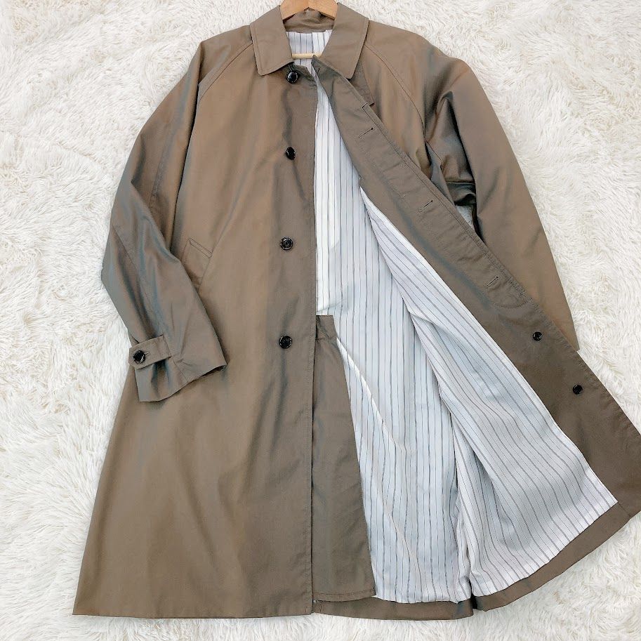 美品】BEAMS ビームス ステンカラーコート ロングコート ひざ下丈