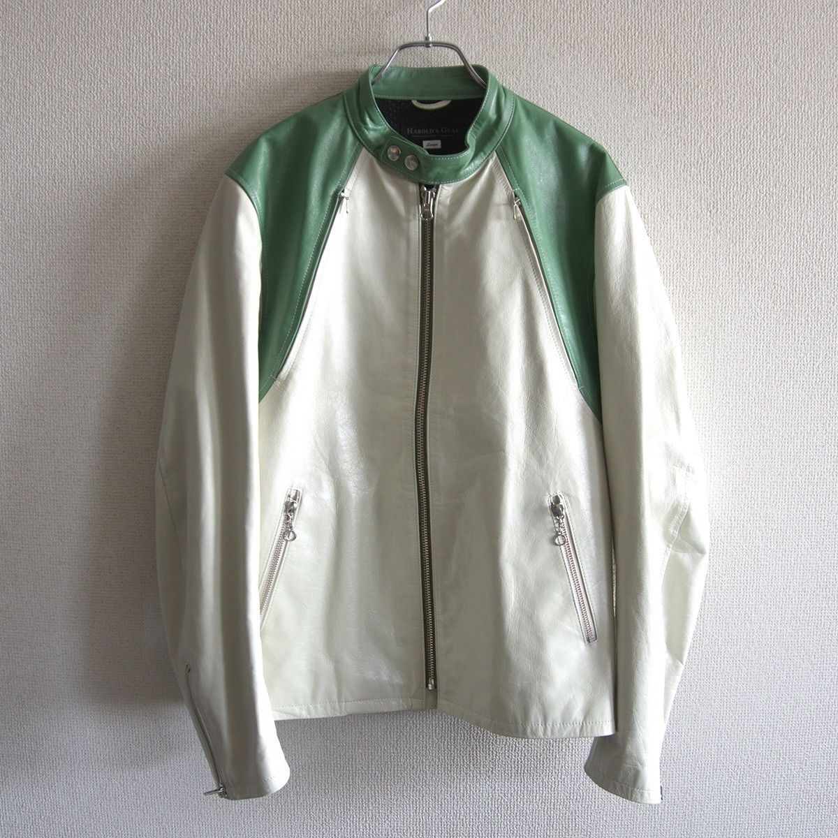 美品】HAROLDS GEAR【ホースレザー シングル ライダース ジャケット