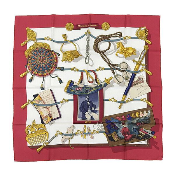 HERMES エルメス カレ90 Memoire d Hermes エルメスの思い出 シルク 