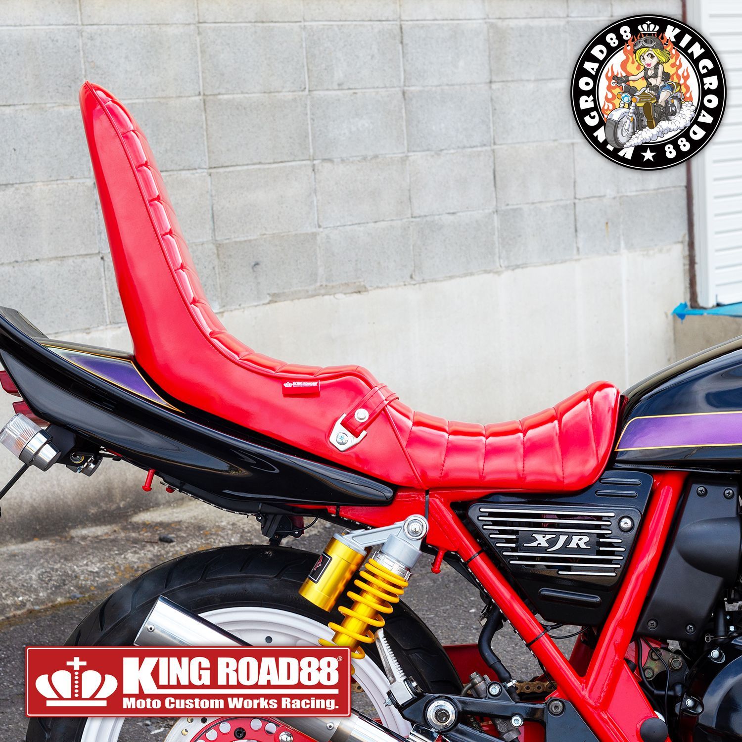 ヤマハ XJR400 前期 4HM サイドカバー アルフィン XJR ブラック