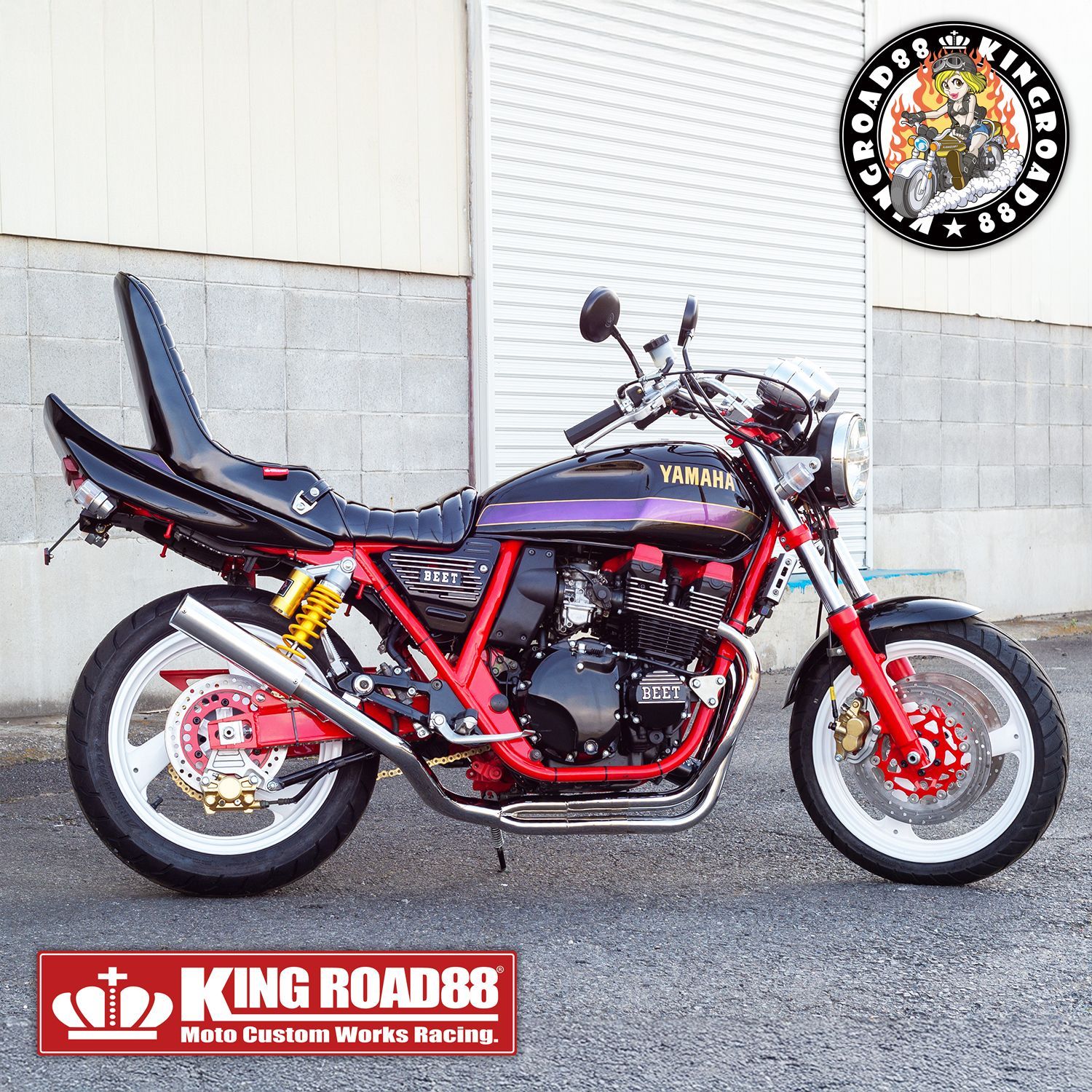 BEET バイクカバー XJR BEET（ビート） ポイントカバー 左右セット（ブラック）/XJR400 0401