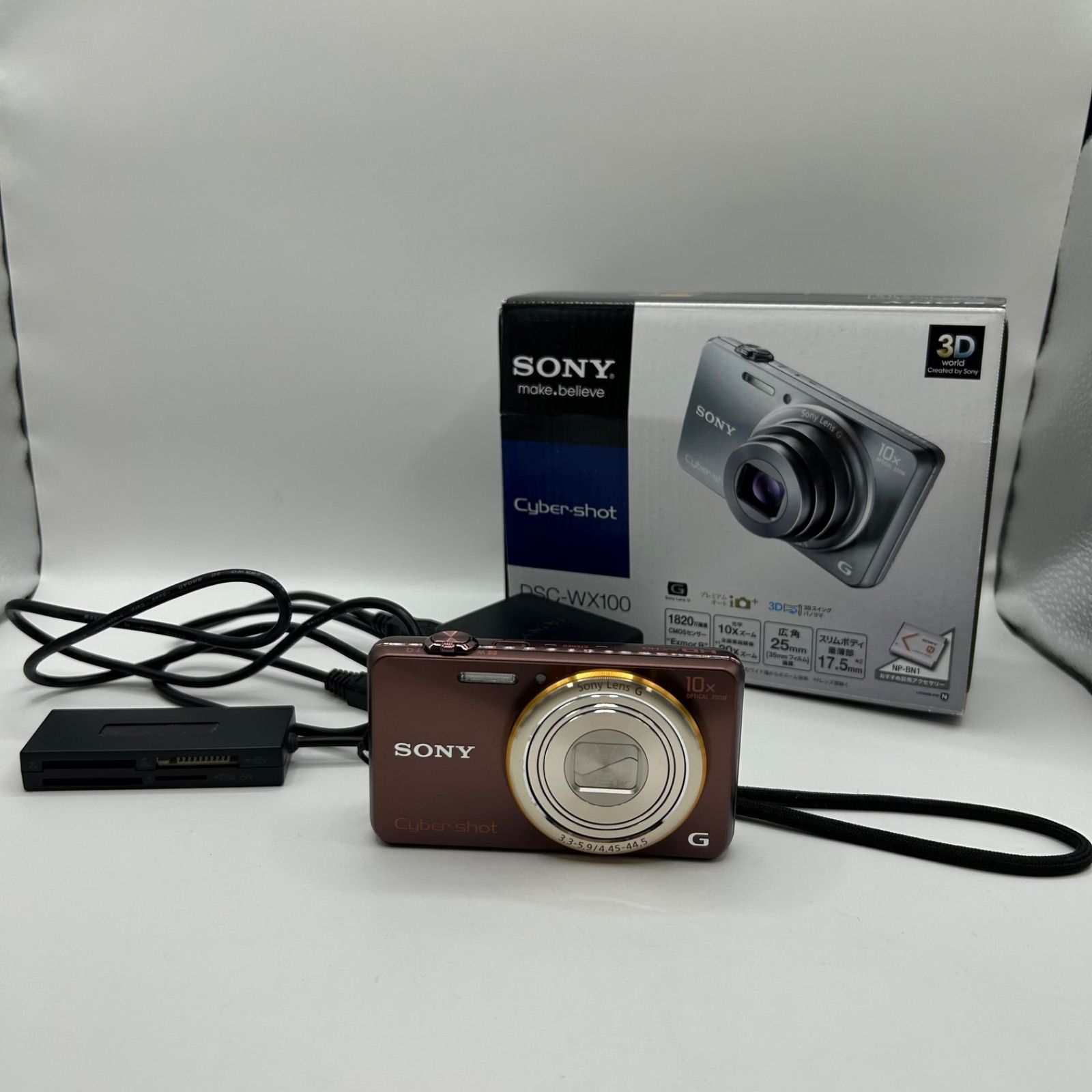 SONY Cyber-shot DSC-WX100 ブラウン デジカメ - メルカリ