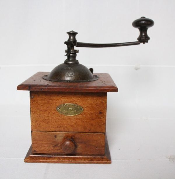 フランス アンティーク PEUGEOT 古い木製のコーヒーミル 1930年代