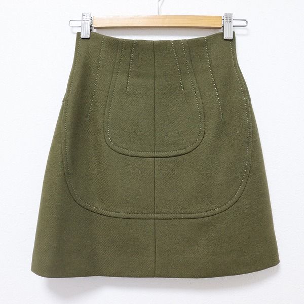 ヌメロヴェントゥーノ N°21 ミニスカート ステッチ カシミヤ混