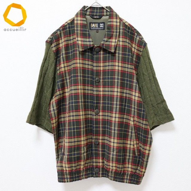 ダックス DAKS ヴィンテージ 半袖 ジャケット ブルゾン チェック