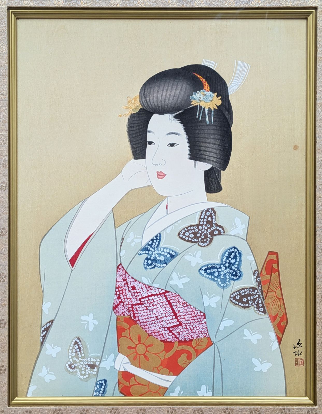 伊東深水 「初島田」 木版画 絵画 - メルカリ