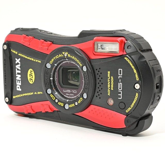 【美品】PENTAX WG-10 レッド　動作確認済 良品＞ PENTAX WG-10 レッド｜防水・耐衝撃デジタルカメラ｜アウトドア