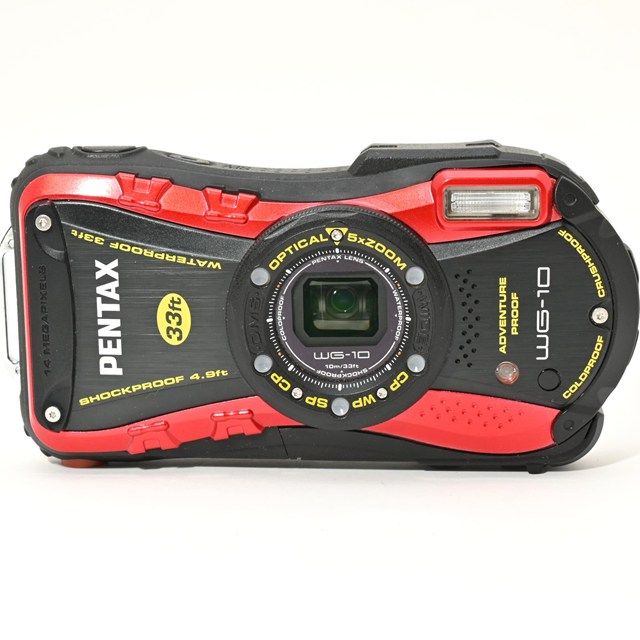 良品＞ PENTAX WG-10 レッド｜防水・耐衝撃デジタルカメラ｜アウトドア