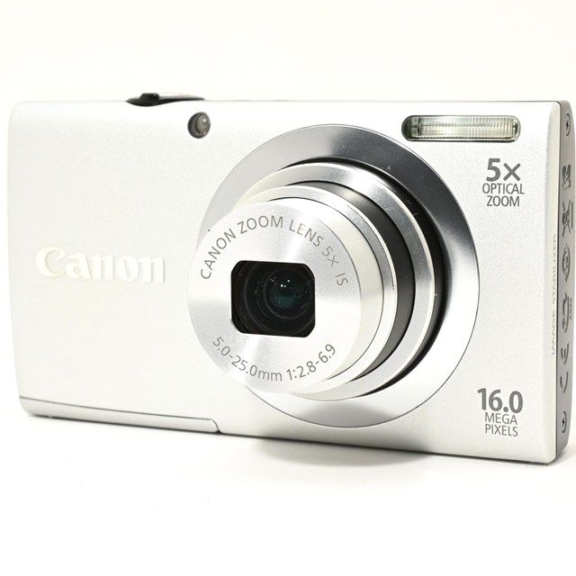 美品＞ Canon PowerShot A2400 IS シルバー｜1600万画素コンパクト