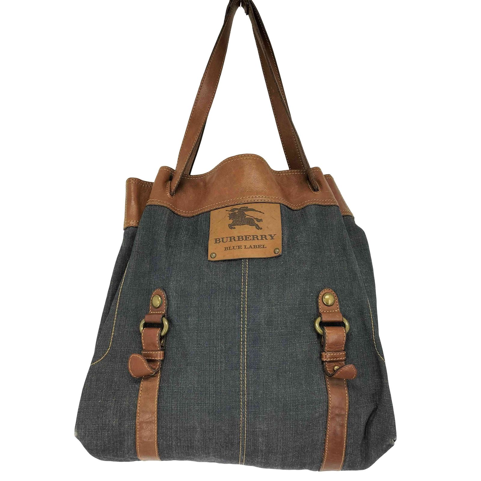 Burberry blue labelデニム ミニトートバッグ BURBERRY BLUE LABEL デニム トートバッグ レザー インディゴ 楽天市場