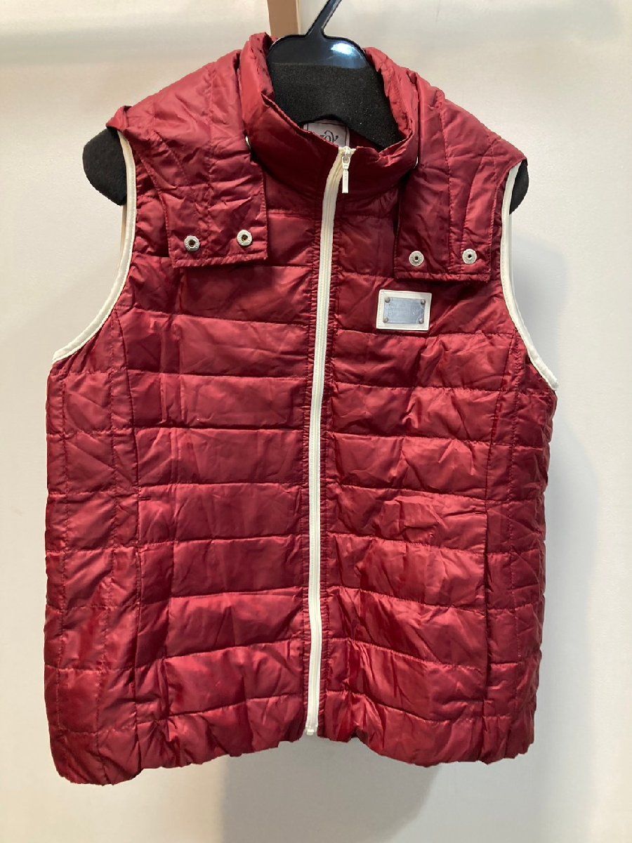 ◇ZOY ゾーイ ダウンベスト 赤 サイズ40 収納袋付き 中古◇16308