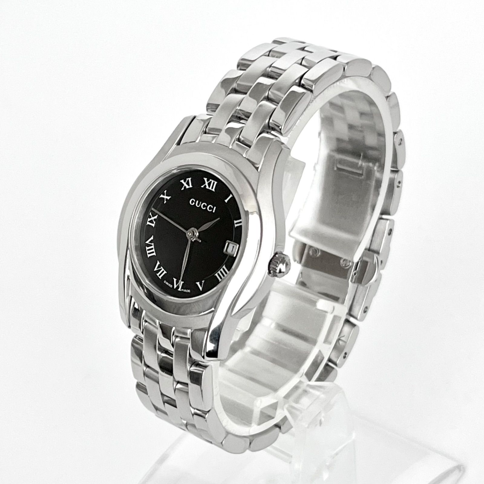 グッチ 5500L レディース 腕時計 磨き済み 美品】GUCCI 電池新品