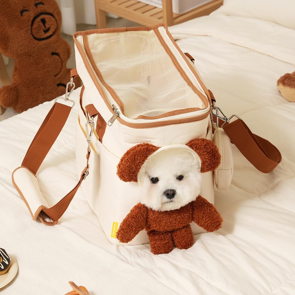 セブンペット] 犬猫 ペットキャリーバッグ テディバッグ ショルダー2個