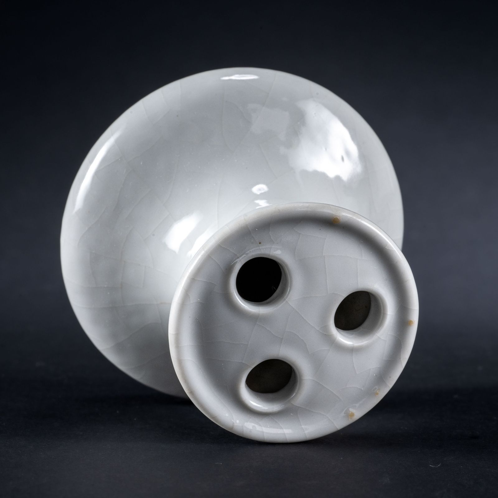 清時代 乾隆年製 仿官釉 小瓶 高約7.5cm 官窯写 青磁 貫入 唐物 中国