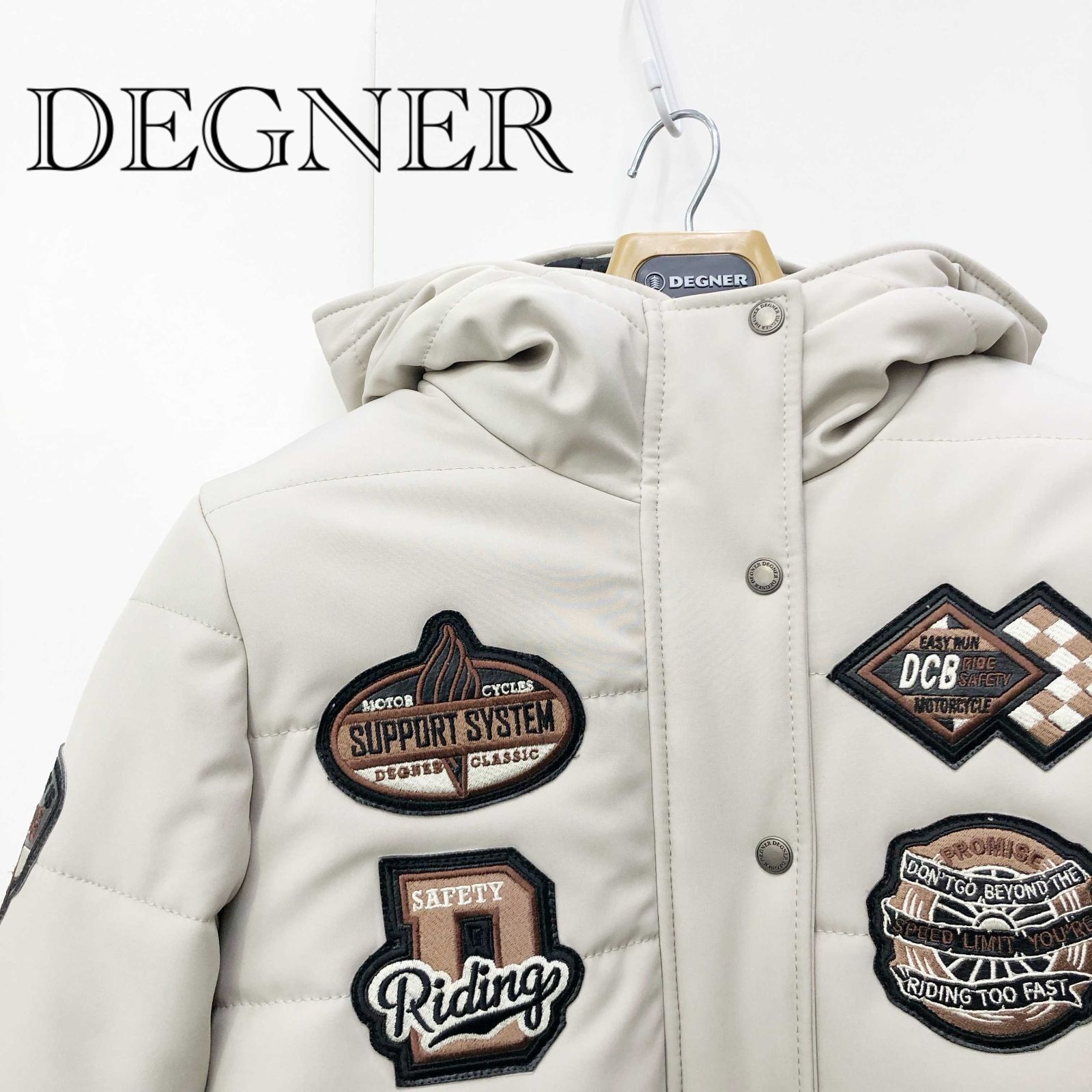 DEGNER デグナー バイク用 フード付き ジャケット FR23WJ-9 ベージュ M 