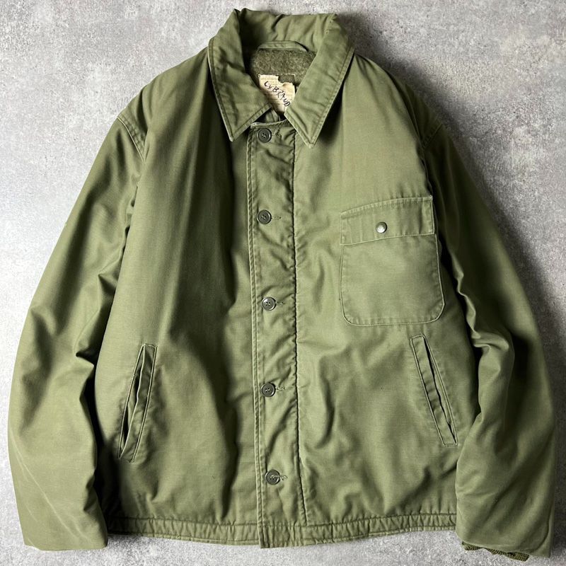 60s 68年製 US NAVY 米軍実物 A-2 デッキ ジャケット XL / 60年代