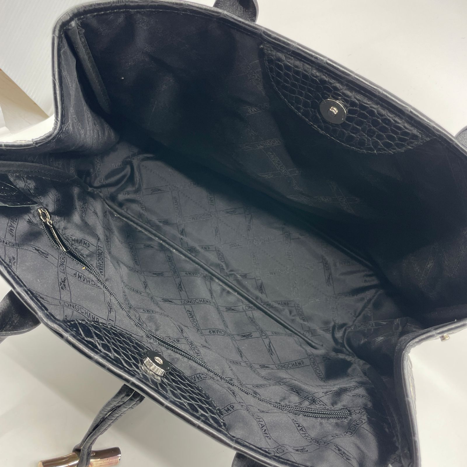 LONGCHAMP ロンシャン ロゾ トートバッグ ハンドバッグ クロコ調 
