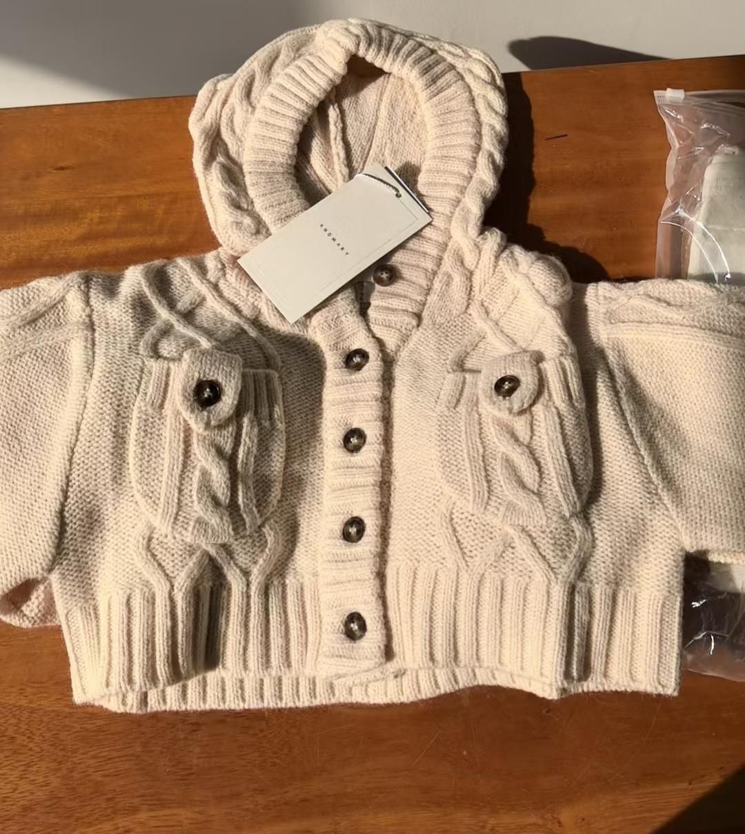 ANDMARY Mary logo cable knit set ivory 2点セット - メルカリ