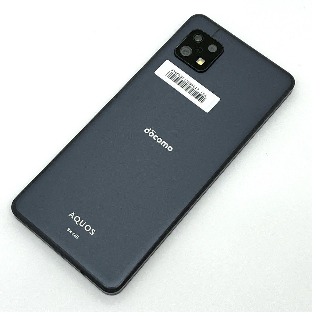 ★中古美品★AQUOS sense6 64GB SIMフリー 美品】AQUOS sense6 SH-54B docomo SIMフリー 64GB／4GB ブラック 白