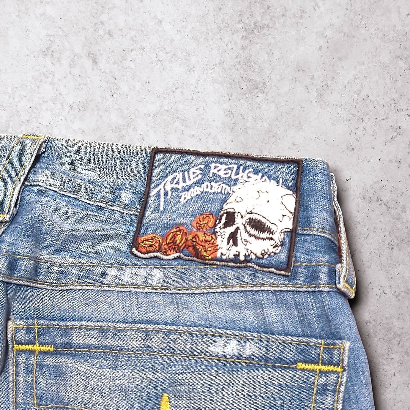 TRUE RELIGION トゥルーレリジョン BILLY ビリー ドクロ スカル バラ