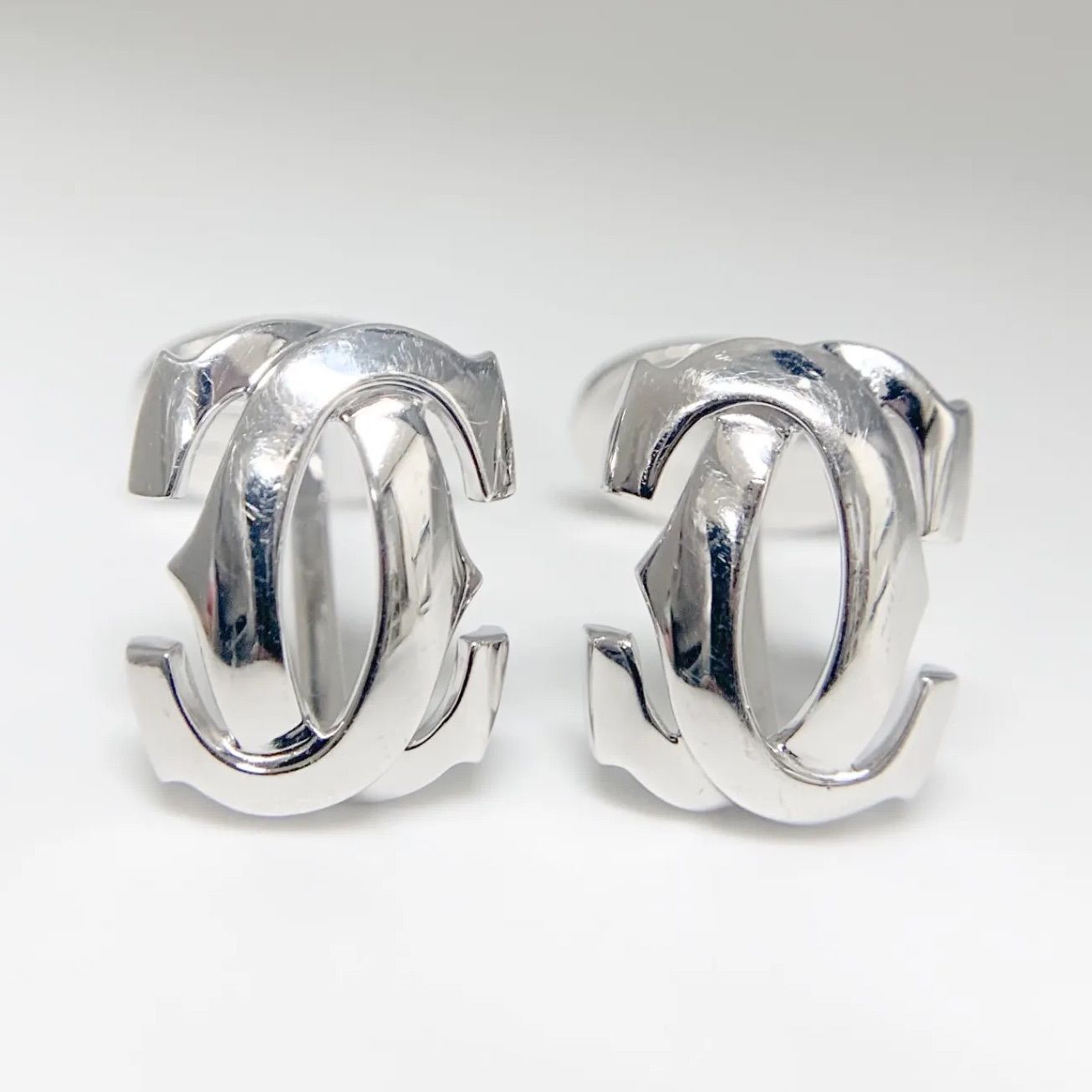 中古】CARTIER カルティエ 2C 750 カフス K18 ホワイトゴールド - メルカリ