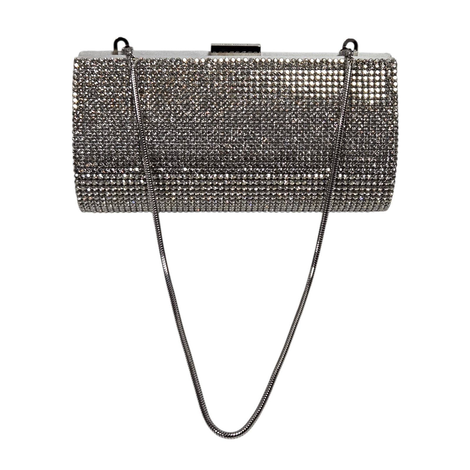 ◇SWAROVSKI スワロフスキー レザー ラインストーン パーティバッグ