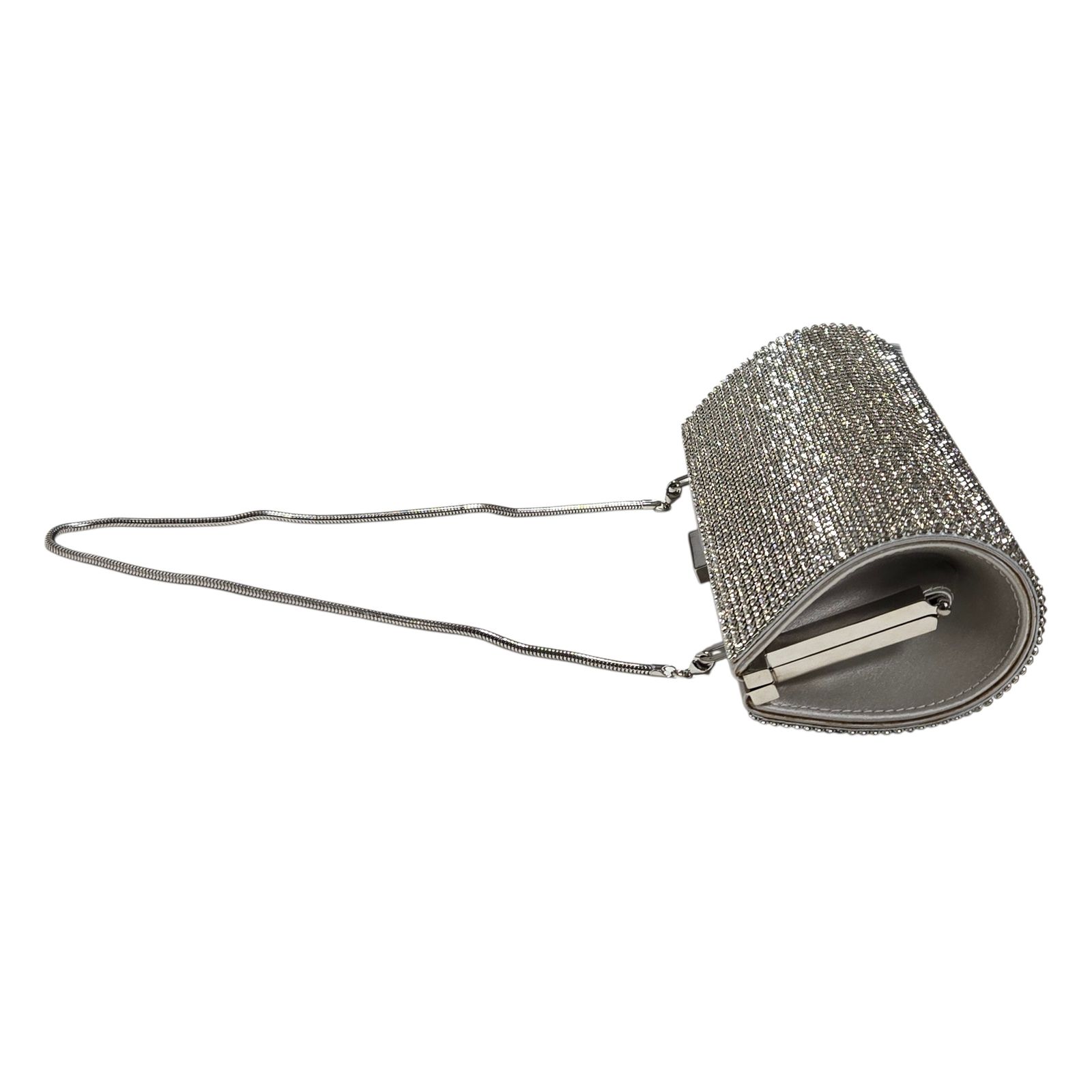 ◇SWAROVSKI スワロフスキー レザー ラインストーン パーティバッグ