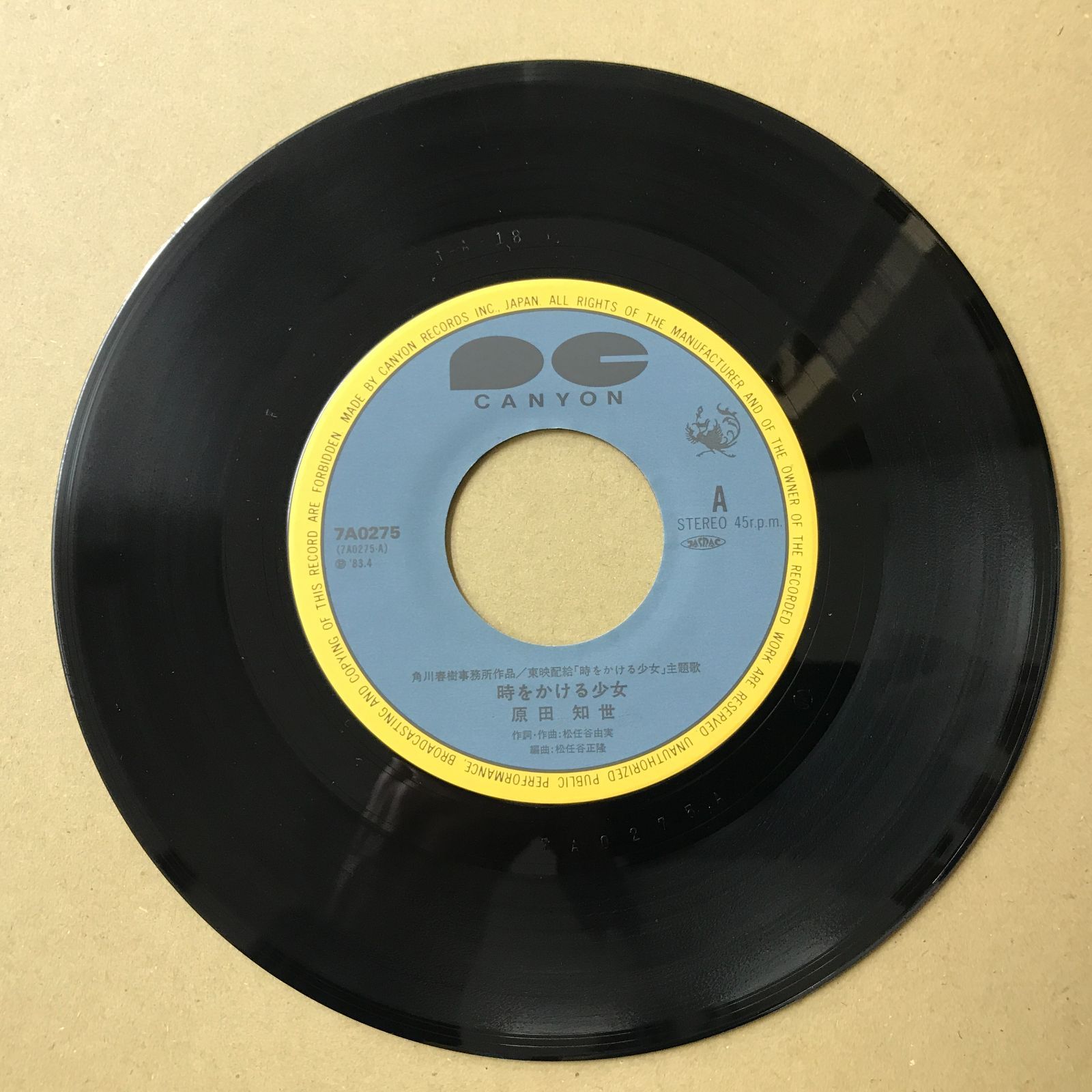 s16) EPレコード 原田知世 [ はらだともよ ] 時をかける少女 / ずっと