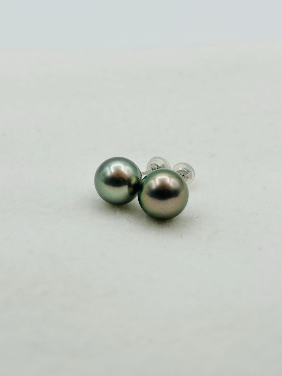 パール ピアス タヒチオーシャンブルー