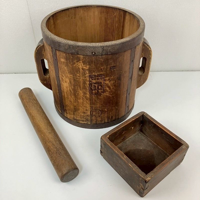 穀用 一斗桶 一斗枡 木製 3個セット 古民具 古民家 レトロ ー斗樽