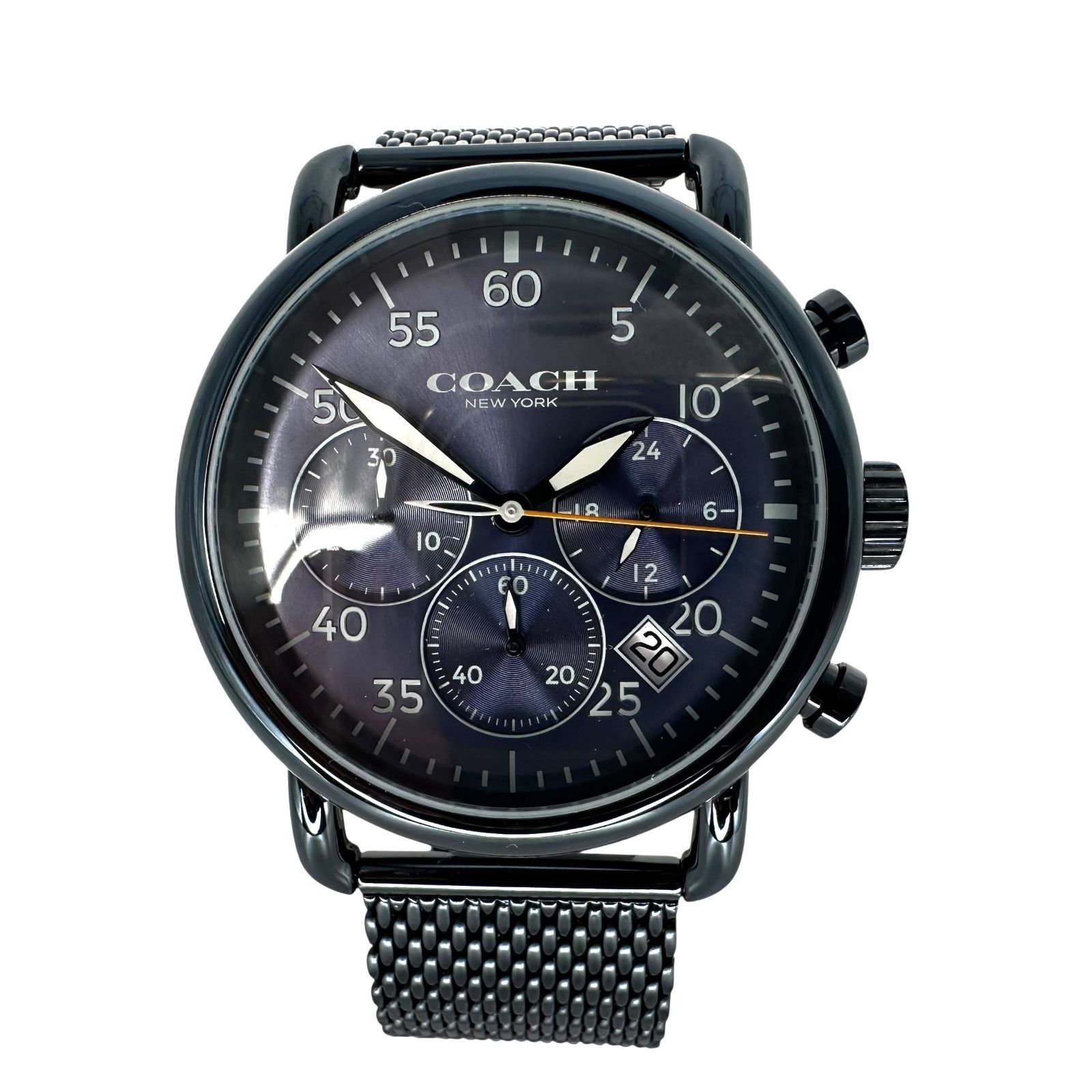 COACH】 コーチ DELANCEY クロノグラフ メンズ 腕時計 時計 【中古 