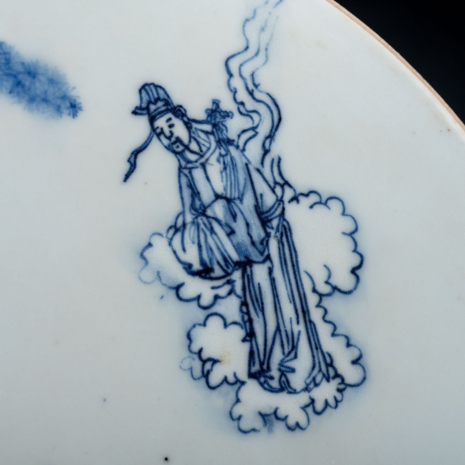 古伊万里 染付 人物図 丸皿 共箱付 青花 骨董 古美術 明治 - メルカリ